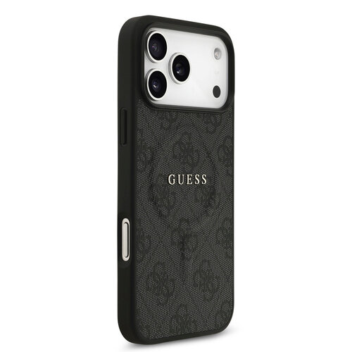 Guess Guess iPhone 17 Pro Max/iPhone 18 Pro Max Coque arrière MagSafe similicuir PU Logo 4G classique - Noir