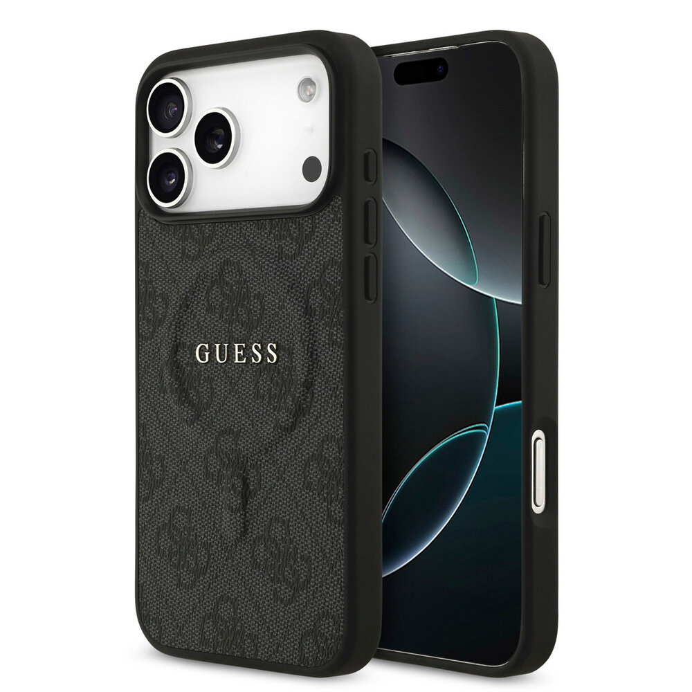 Guess Guess iPhone 17 Pro Max Back cover coque - Noir - Magsafe PU Leather - 4G Classic Logo