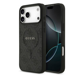 Guess Guess iPhone 17 Pro Max Backcover hoesje - Magsafe PU Leather - 4G Classic Logo - Zwart Guess Guess iPhone 17 Pro Max Backcover hoesje - Magsafe PU Leather - 4G Classic Logo - Zwart