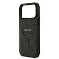 Guess Guess iPhone 17 Pro Max/iPhone 18 Pro Max Coque arrière MagSafe similicuir PU Logo 4G classique - Noir