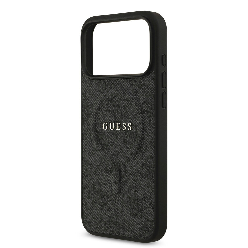 Guess Guess iPhone 17 Pro Max Backcover hoesje - Magsafe PU Leather - 4G Classic Logo - Zwart