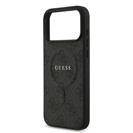Guess Guess iPhone 17 Pro Max Back-Cover hul - Magsafe PU Leather - 4G Classic Logo - Schwarz Guess Guess iPhone 17 Pro Max Back-Cover hul - Magsafe PU Leather - 4G Classic Logo - Schwarz