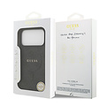 Guess Guess iPhone 17 Pro Max/iPhone 18 Pro Max Coque arrière MagSafe similicuir PU Logo 4G classique - Noir