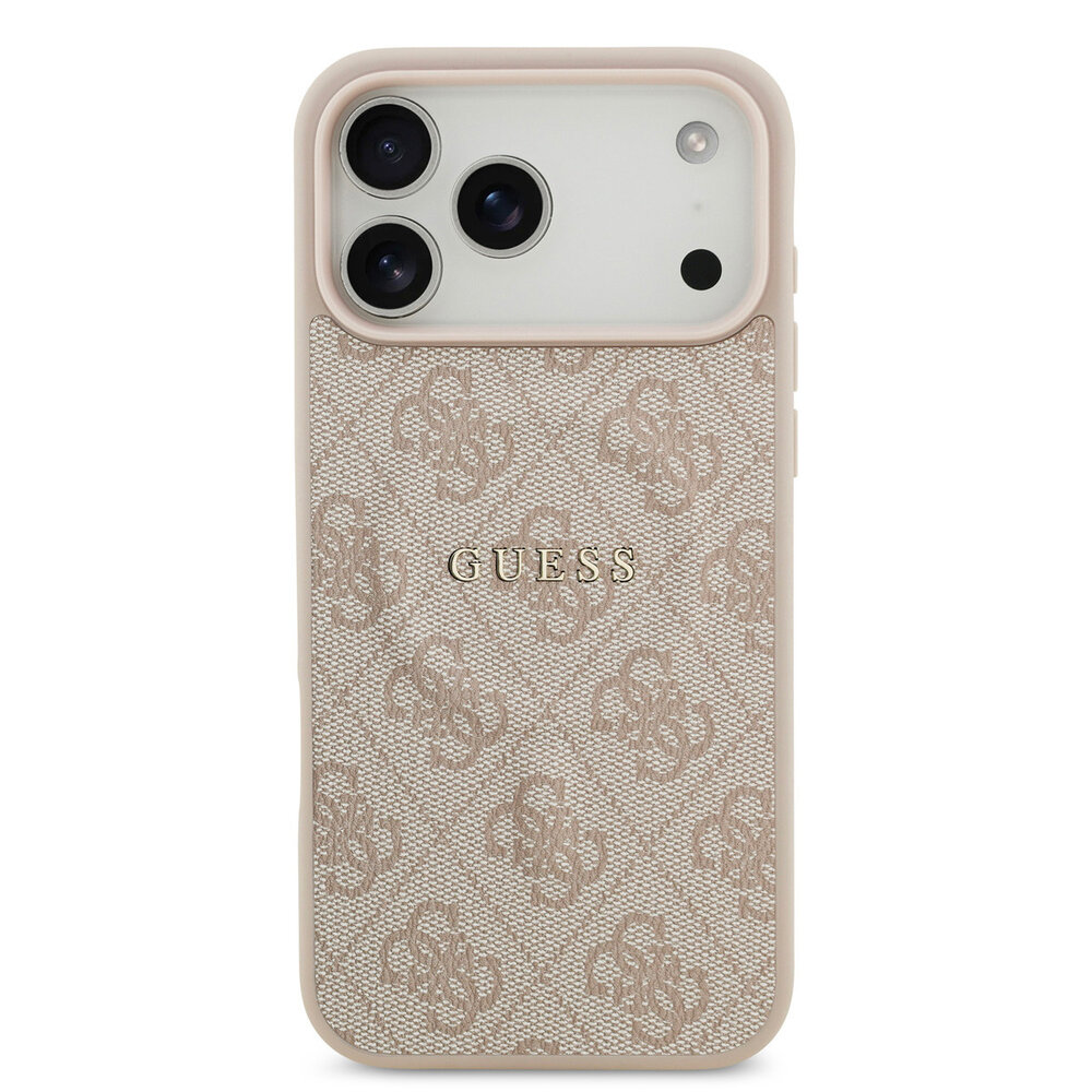 Guess Guess iPhone 17 Pro Max Back cover coque - Rose - Magsafe PU Leather - 4G Classic Logo