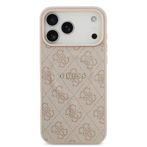 Guess Guess iPhone 17 Pro Max/iPhone 18 Pro Max Handyhülle MagSafe PU-Kunstleder Klassisches 4G-Logo - Rosa