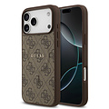 Guess Guess iPhone 17 Pro Max/iPhone 18 Pro Max Coque arrière MagSafe similicuir PU Logo 4G classique - Marron