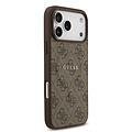 Guess Guess iPhone 17 Pro Max/iPhone 18 Pro Max Coque arrière MagSafe similicuir PU Logo 4G classique - Marron