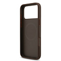 Guess Guess iPhone 17 Pro Max/iPhone 18 Pro Max Coque arrière MagSafe similicuir PU Logo 4G classique - Marron