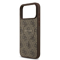 Guess Guess iPhone 17 Pro Max/iPhone 18 Pro Max Coque arrière MagSafe similicuir PU Logo 4G classique - Marron