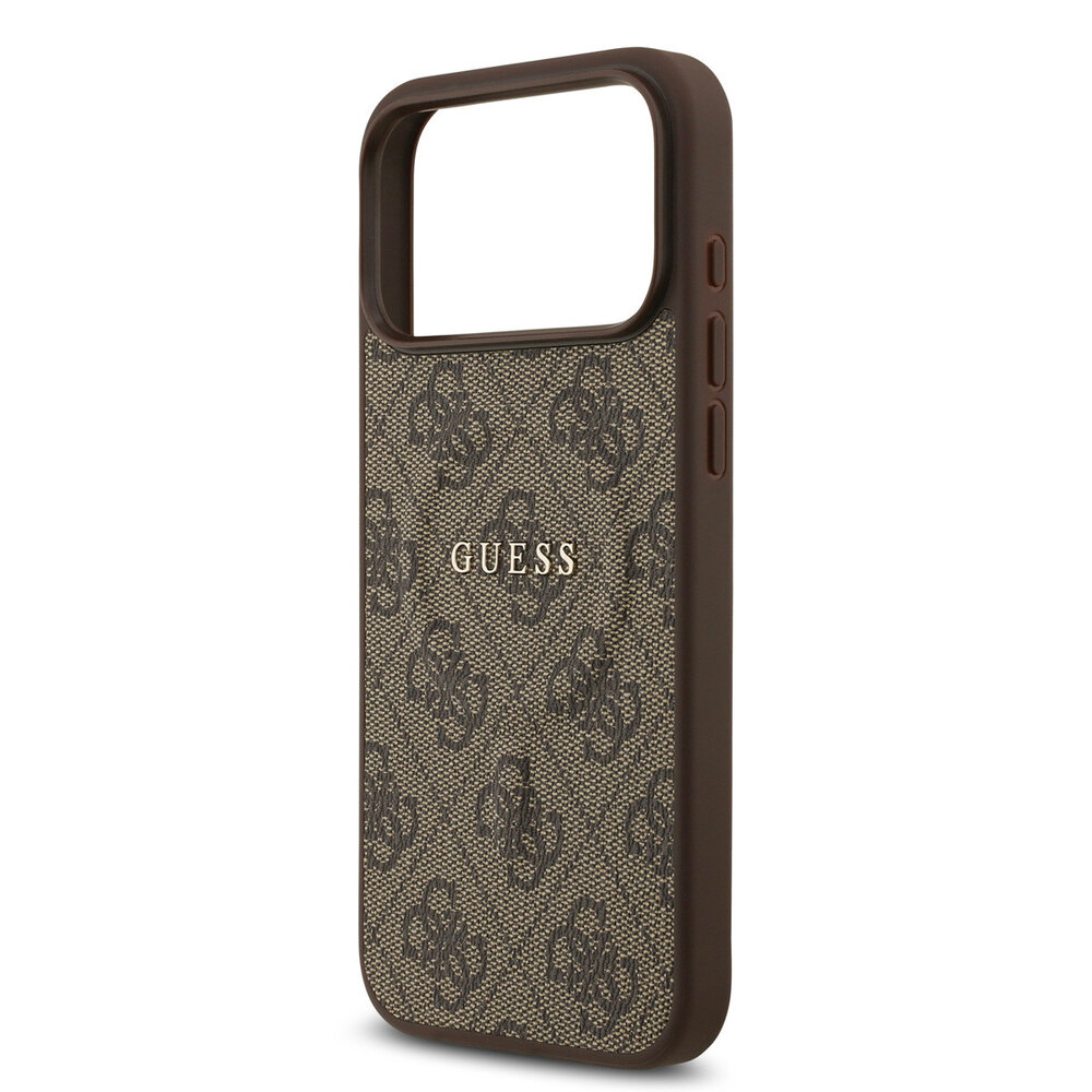 Guess Guess iPhone 17 Pro Max Back cover case - Magsafe PU Leather - 4G Classic Logo - Brown