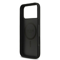 Guess Guess iPhone 17 Pro Max/iPhone 18 Pro Max Handyhülle MagSafe PU-Kunstleder Geprägtes Pfingstrosenmotiv - Schwarz