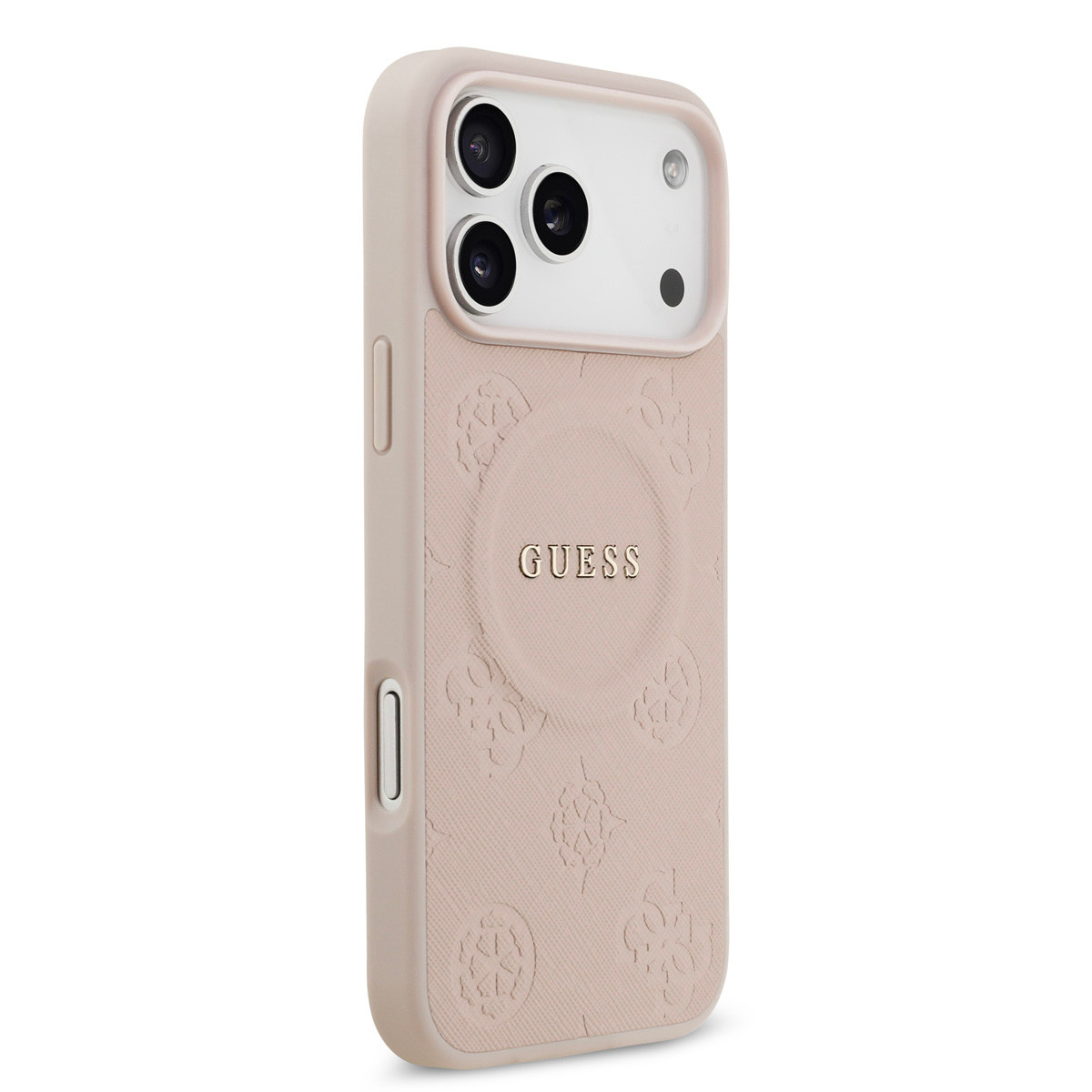 Guess Guess iPhone 17 Pro Max Backcover hoesje - Magsafe PU Leather - Peony Hot Stamp - Roze, foto 4 van 6