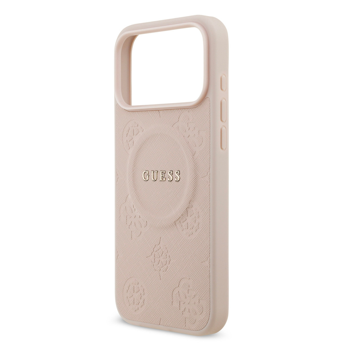 Guess Guess iPhone 17 Pro Max Backcover hoesje - Magsafe PU Leather - Peony Hot Stamp - Roze, foto 5 van 6