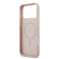 Guess Guess iPhone 17 Pro Max/iPhone 18 Pro Max Coque arrière MagSafe similicuir PU Motif pivoine estampé à chaud - Rose