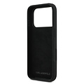 Karl Lagerfeld Karl Lagerfeld iPhone 17 Pro/iPhone 18 Pro Coque arrière Silicone liquide Logo Ikonik NFT - Noir