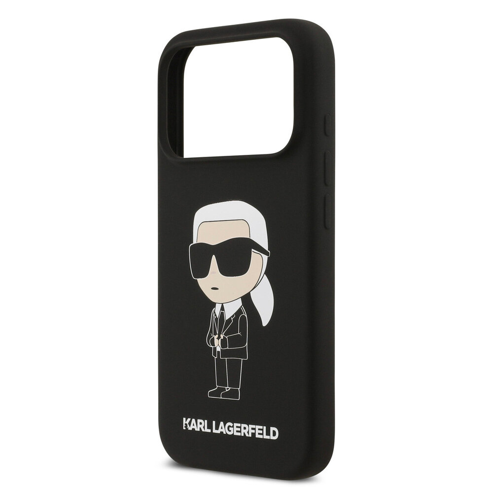 Karl Lagerfeld Karl Lagerfeld iPhone 17 Pro Back-Cover hul - Liquid Silicone - Ikonik NFT Logo - Schwarz Karl Lagerfeld Karl Lagerfeld iPhone 17 Pro Back-Cover hul - Liquid Silicone - Ikonik NFT Logo - Schwarz
