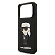 Karl Lagerfeld Karl Lagerfeld iPhone 17 Pro Backcover hoesje - Liquid Silicone - Ikonik NFT Logo - Zwart