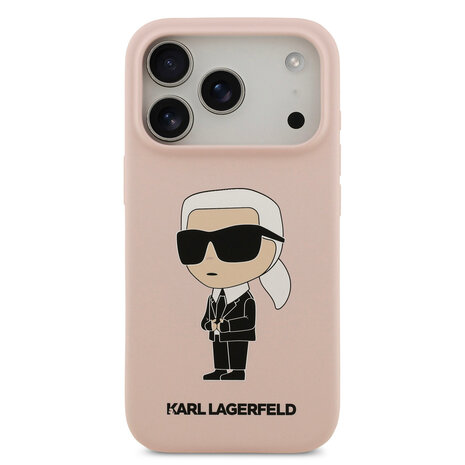 Karl Lagerfeld Karl Lagerfeld iPhone 17 Pro Back-Cover hul - Liquid Silicone - Ikonik NFT Logo - Rosa