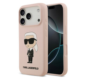 Karl Lagerfeld Karl Lagerfeld iPhone 17 Pro Back-Cover hul - Liquid Silicone - Ikonik NFT Logo - Rosa