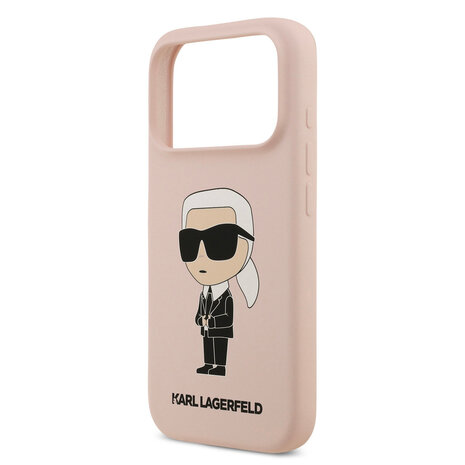 Karl Lagerfeld Karl Lagerfeld iPhone 17 Pro Backcover hoesje - Liquid Silicone - Ikonik NFT Logo - Roze Karl Lagerfeld Karl Lagerfeld iPhone 17 Pro Backcover hoesje - Liquid Silicone - Ikonik NFT Logo - Roze