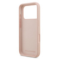 Karl Lagerfeld Karl Lagerfeld iPhone 17 Pro/iPhone 18 Pro Coque arrière Silicone liquide Logo Ikonik NFT - Rose