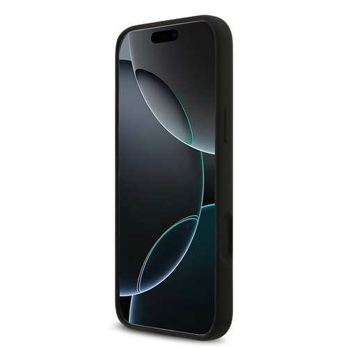 Karl Lagerfeld Karl Lagerfeld iPhone 17 Pro Max/iPhone 18 Pro Max Coque arrière Silicone liquide Logo Ikonik NFT - Noir
