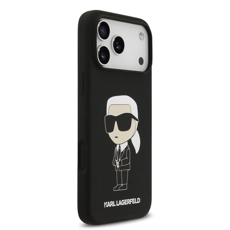 Karl Lagerfeld Karl Lagerfeld iPhone 17 Pro Max Back-Cover hul - Liquid Silicone - Ikonik NFT Logo - Schwarz Karl Lagerfeld Karl Lagerfeld iPhone 17 Pro Max Back-Cover hul - Liquid Silicone - Ikonik NFT Logo - Schwarz