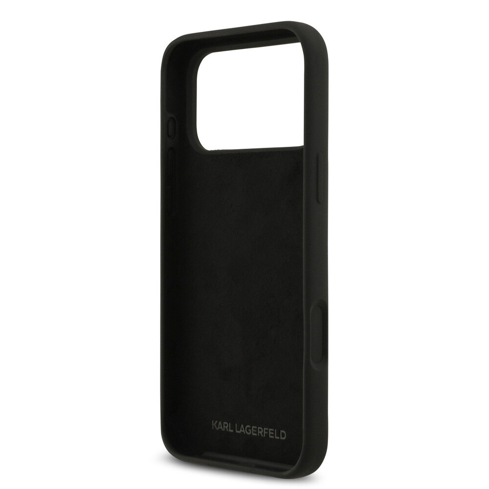Karl Lagerfeld Karl Lagerfeld iPhone 17 Pro Max Back-Cover hul - Liquid Silicone - Ikonik NFT Logo - Schwarz Karl Lagerfeld Karl Lagerfeld iPhone 17 Pro Max Back-Cover hul - Liquid Silicone - Ikonik NFT Logo - Schwarz