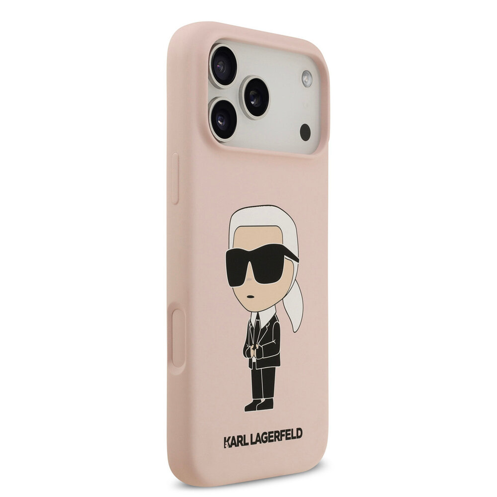 Karl Lagerfeld Karl Lagerfeld iPhone 17 Pro Max Back-Cover hul - Liquid Silicone - Ikonik NFT Logo - Rosa Karl Lagerfeld Karl Lagerfeld iPhone 17 Pro Max Back-Cover hul - Liquid Silicone - Ikonik NFT Logo - Rosa