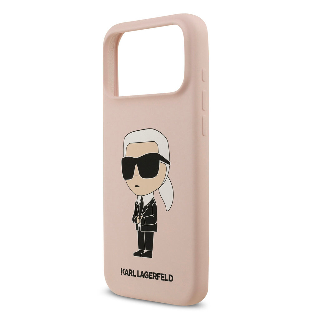 Karl Lagerfeld Karl Lagerfeld iPhone 17 Pro Max Back-Cover hul - Liquid Silicone - Ikonik NFT Logo - Rosa Karl Lagerfeld Karl Lagerfeld iPhone 17 Pro Max Back-Cover hul - Liquid Silicone - Ikonik NFT Logo - Rosa