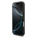 Karl Lagerfeld Karl Lagerfeld iPhone 17 Pro/iPhone 18 Pro Coque arrière Cuir Saffiano Pins représentant les têtes de Karl & Choupette - Noir