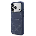 Karl Lagerfeld Karl Lagerfeld iPhone 17 Pro/iPhone 18 Pro Coque arrière MagSafe Monogramme KL - Bleu marine