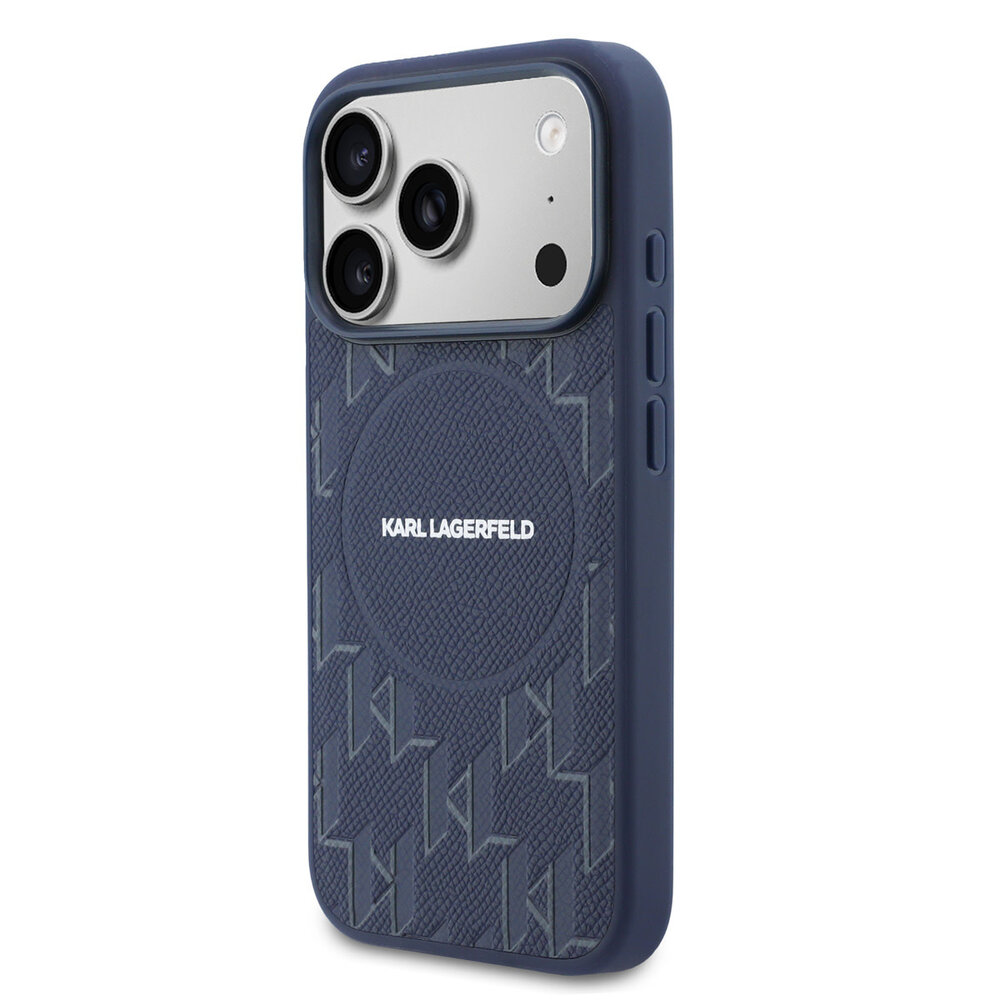 Karl Lagerfeld Karl Lagerfeld iPhone 17 Pro Back-Cover hul - MagSafe - KL Monogram - Navy