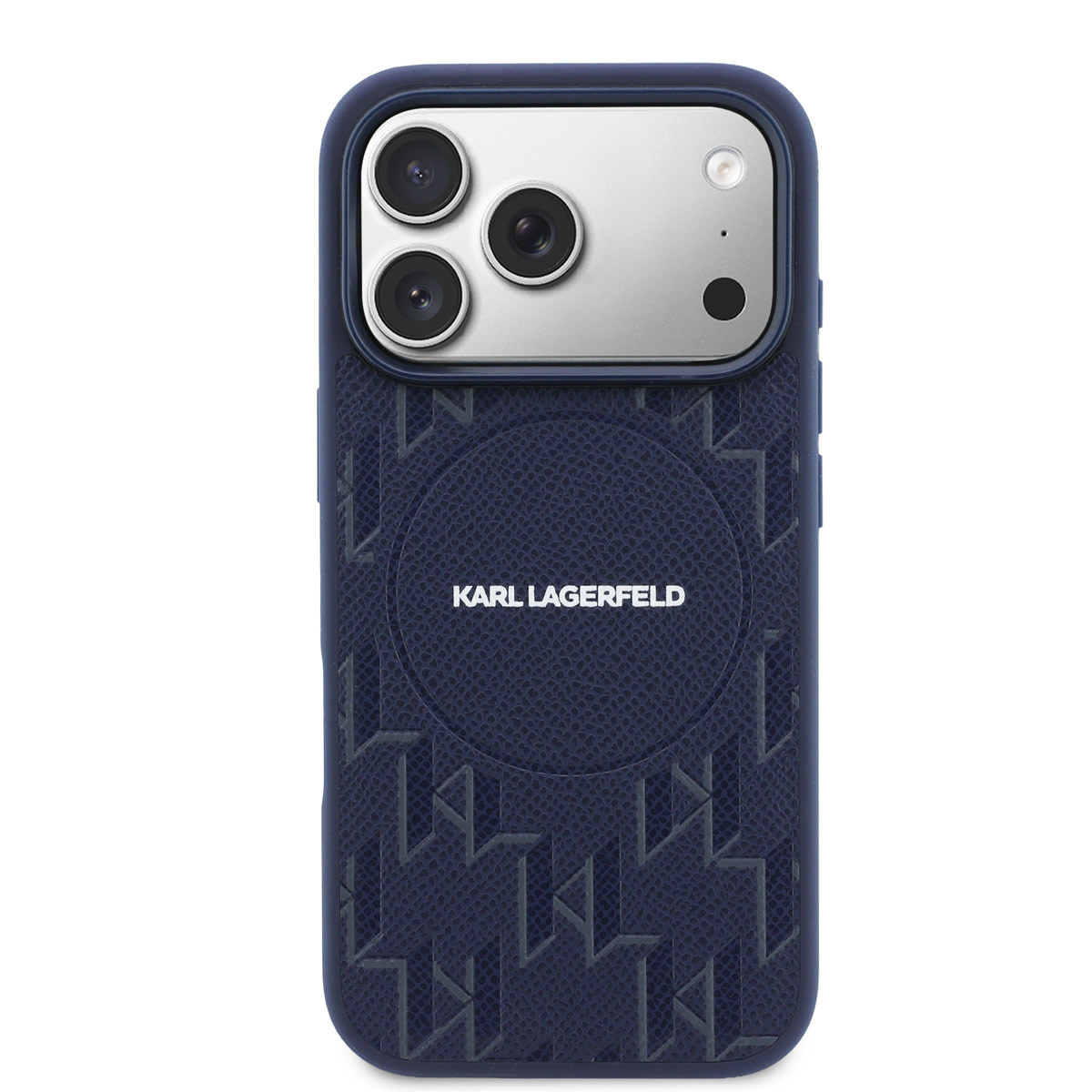 Karl Lagerfeld Karl Lagerfeld iPhone 17 Pro Backcover hoesje - MagSafe - KL Monogram - Navy, foto 3 van 6