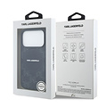 Karl Lagerfeld Karl Lagerfeld iPhone 17 Pro/iPhone 18 Pro Coque arrière MagSafe Monogramme KL - Bleu marine