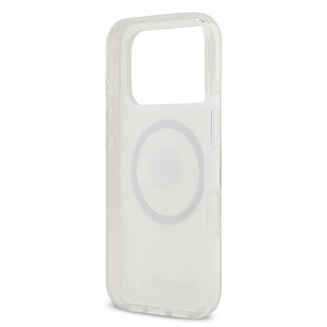 Karl Lagerfeld Karl Lagerfeld iPhone 17 Pro Backcover hoesje - MagSafe IML - Glitter & KL Repeated Case With Karl Head - Transparant Karl Lagerfeld Karl Lagerfeld iPhone 17 Pro Backcover hoesje - MagSafe IML - Glitter & KL Repeated Case With Karl Head - Transparant