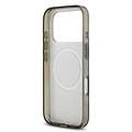 Karl Lagerfeld Karl Lagerfeld iPhone 17 Pro/iPhone 18 Pro Coque arrière MagSafe IML Motif KL répété et tête de Karl - Noir