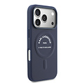 Karl Lagerfeld Karl Lagerfeld iPhone 17 Pro/iPhone 18 Pro Coque arrière MagSafe Logo Karl RSG - Bleu marine