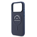 Karl Lagerfeld Karl Lagerfeld iPhone 17 Pro/iPhone 18 Pro Coque arrière MagSafe Logo Karl RSG - Bleu marine