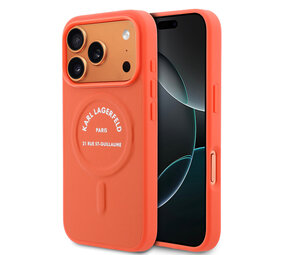Karl Lagerfeld Karl Lagerfeld iPhone 17 Pro Back cover coque - Orange - MagSafe - Karl RSG Logo
