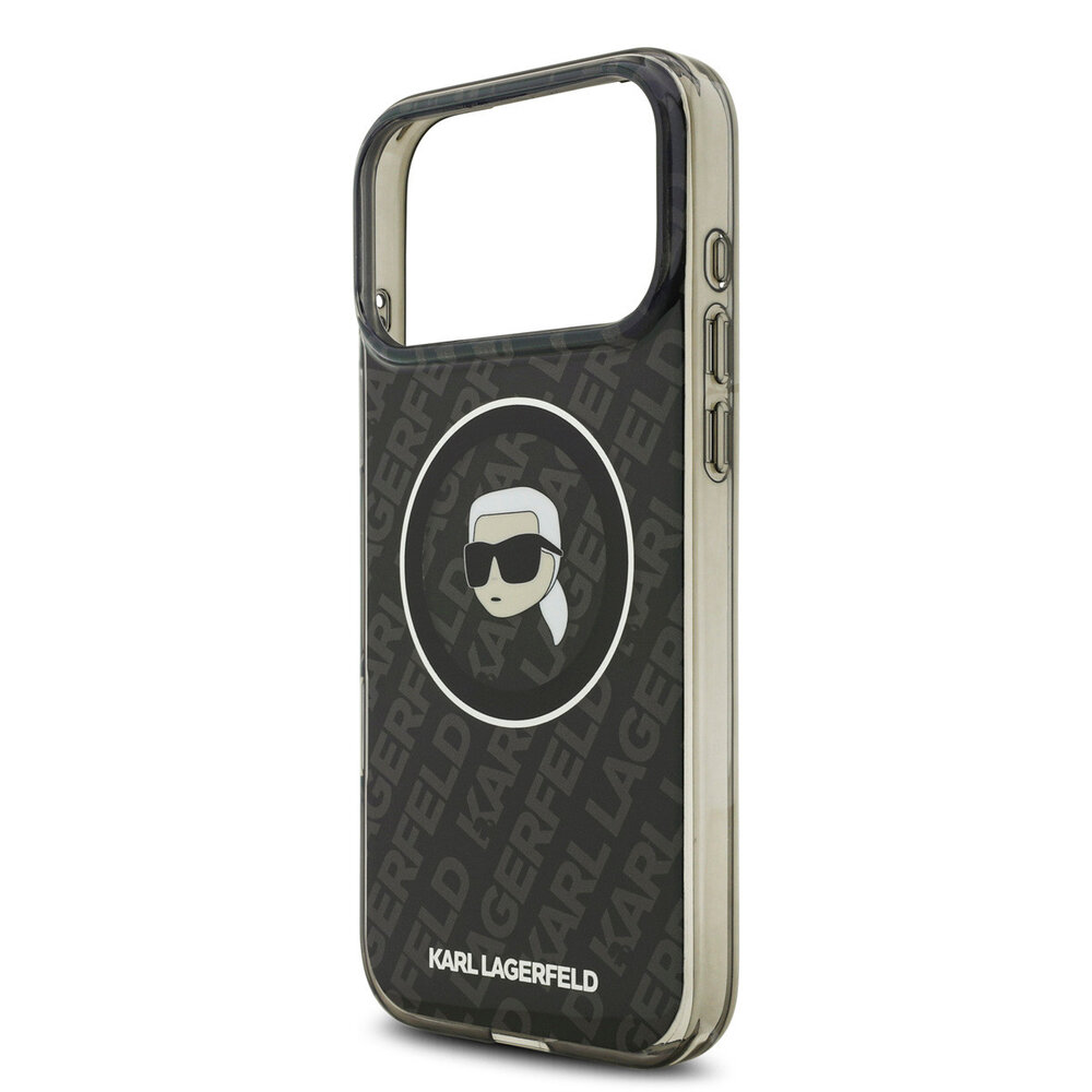 Karl Lagerfeld Karl Lagerfeld iPhone 17 Pro Max Back-Cover hul - MagSafe IML - Glitter & KL Repeated Case With Karl Head - Schwarz Karl Lagerfeld Karl Lagerfeld iPhone 17 Pro Max Back-Cover hul - MagSafe IML - Glitter & KL Repeated Case With Karl Head - Schwarz