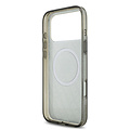 Karl Lagerfeld Karl Lagerfeld iPhone 17 Pro Max/iPhone 18 Pro Max Coque arrière MagSafe IML Paillettes motif KL répété et tête de Karl - Noir
