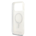 Karl Lagerfeld Karl Lagerfeld iPhone 17 Pro Max/iPhone 18 Pro Max Coque arrière MagSafe IML Design aquarelle Karl & Choupette - Blanc