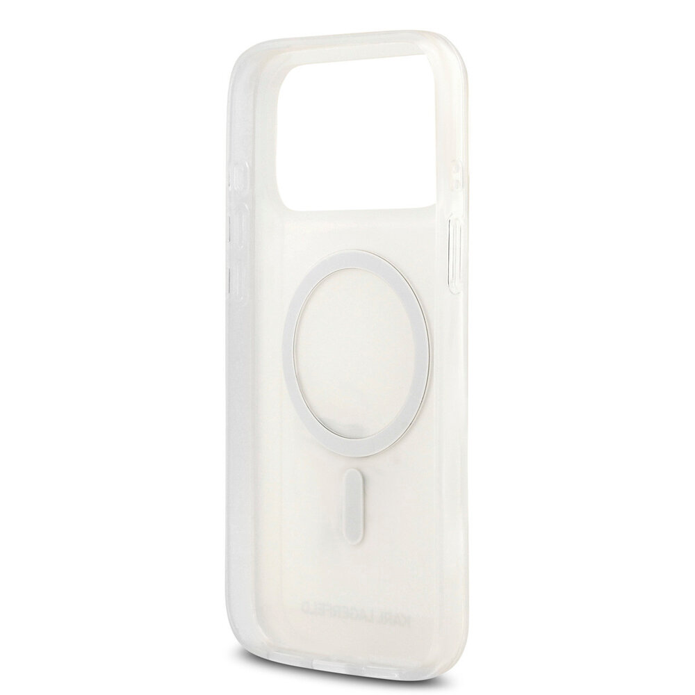 Karl Lagerfeld Karl Lagerfeld iPhone 17 Pro Max Back-Cover hul - MagSafe IML - Aquarelle Karl & Choupette - Weiß