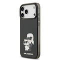Karl Lagerfeld Karl Lagerfeld iPhone 17 Pro Max/iPhone 18 Pro Max Coque arrière MagSafe IML Design aquarelle Karl & Choupette - Noir