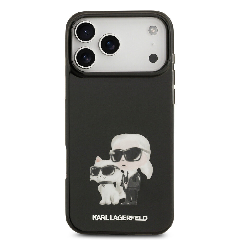 Karl Lagerfeld Karl Lagerfeld iPhone 17 Pro Max Back-Cover hul - MagSafe IML - Aquarelle Karl & Choupette - Schwarz Karl Lagerfeld Karl Lagerfeld iPhone 17 Pro Max Back-Cover hul - MagSafe IML - Aquarelle Karl & Choupette - Schwarz