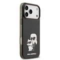 Karl Lagerfeld Karl Lagerfeld iPhone 17 Pro Max/iPhone 18 Pro Max Coque arrière MagSafe IML Design aquarelle Karl & Choupette - Noir