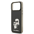 Karl Lagerfeld Karl Lagerfeld iPhone 17 Pro Max/iPhone 18 Pro Max Coque arrière MagSafe IML Design aquarelle Karl & Choupette - Noir