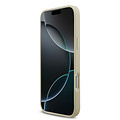 Karl Lagerfeld Karl Lagerfeld iPhone 17 Pro Max/iPhone 18 Pro Max Coque arrière MagSafe Pin représentant la tête de Karl - Beige