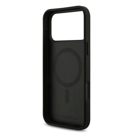 Karl Lagerfeld Karl Lagerfeld iPhone 17 Pro Max Back-Cover hul - Magsafe - Karl Head Pin - Schwarz Karl Lagerfeld Karl Lagerfeld iPhone 17 Pro Max Back-Cover hul - Magsafe - Karl Head Pin - Schwarz